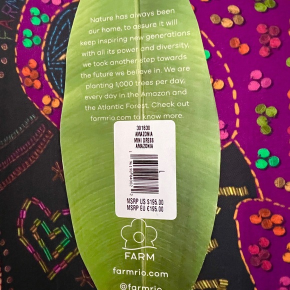 Farm Rio Amazonia Mini Dress Large - Picture 5 of 6
